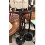 Three period style standard lamps and 3 table lamps