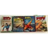 CAPTAIN W.E. JOHNS: Four first edition Biggles novels published by Hodder & Stoughton, 'Biggles on