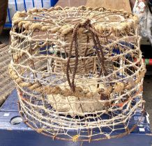 A vintage lobster catcher trap