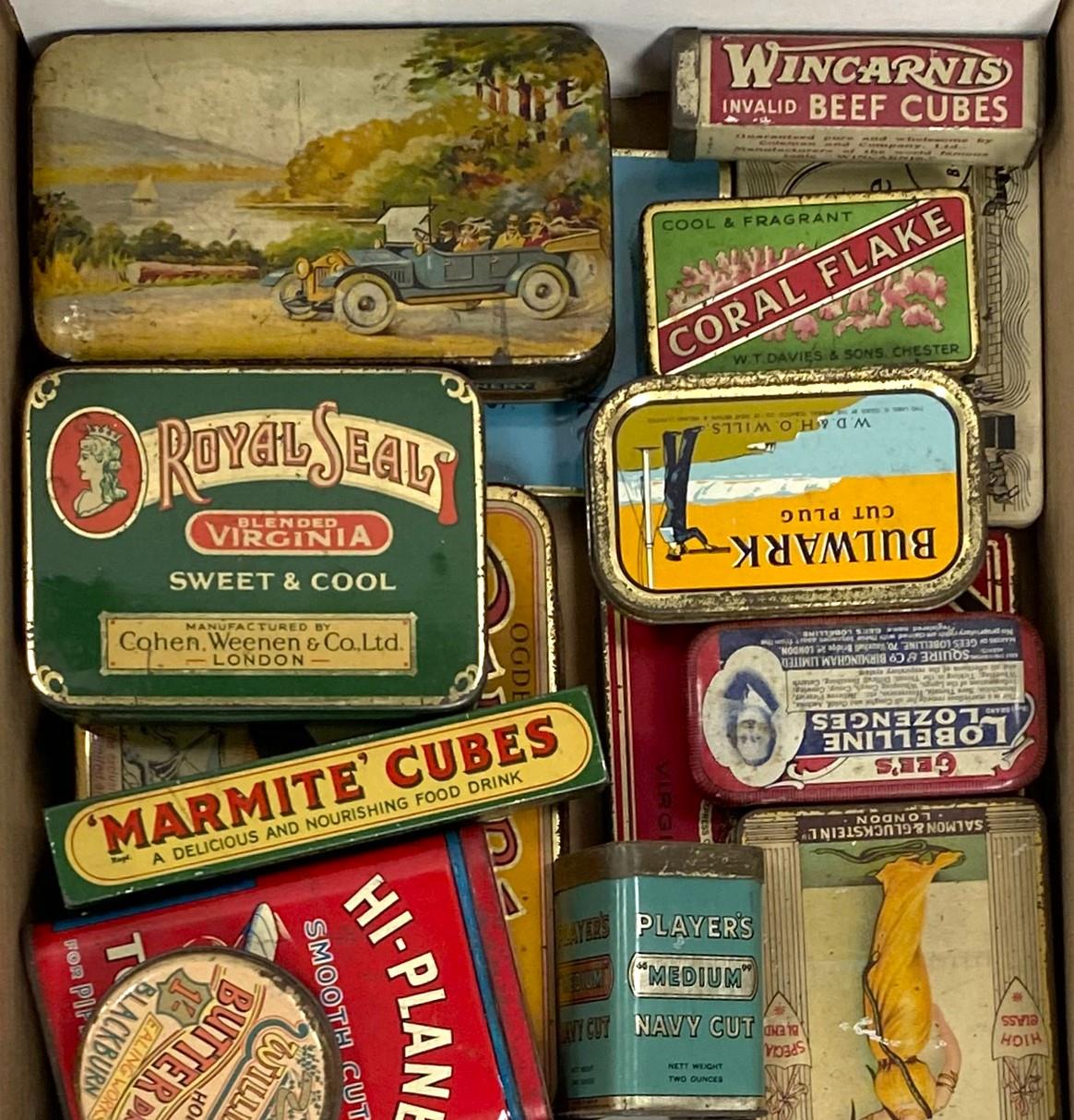 A collection of various vintage tins, Players Navy Cut, Red Breast and others - Image 3 of 3