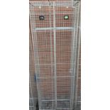 A Industrial double compartment steel cage locker