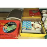 A Tri-ang 00 gauge railway in original box; a boxed set of points; an Escalado game, boxed