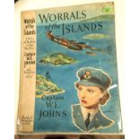 An original book cover mock up 'Worrals of the Island' with watercolour artwork by Leslie Stead