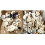 A large collection of decorative china including large Whimsies, crested ware etc approx. 60 pieces