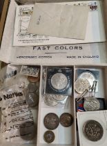 A selection of Victorian and later coinage, two World War II medals and a small selection of