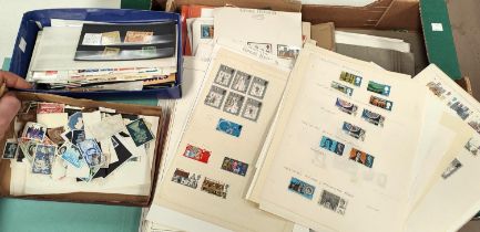 A quantity of stamps in album, leaves and loose