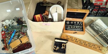 SCIENTIFIC WEIGHTS,  a boxed set, various collectables, 2 Dinky toys etc