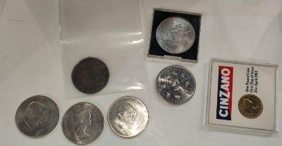 1935 Canadian silver dollars, GB crowns, etc