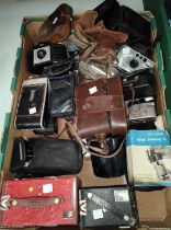 A select of vintage cameras and camera equipment etc
