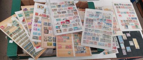 World stamps on sheets