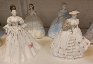 Four limited edition Coalport ladies:- Rose, Christina, Tris and Liley