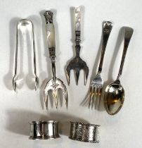 A pair of hall marked silver Christening fork and spoon, Sheffield 1926, two hall marked silver