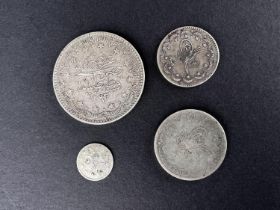 WORLD COINAGE: An Ottoman Empire 1877 Abdul Hamid II 20 Kurush silver coin 24gm; An Ottoman Empire