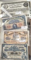 A Stamford, Spalding and Boston £5 note, 1902 and 3 others