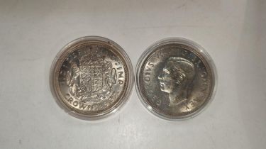 GB: 2 x 1937 crowns, bright lustre