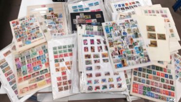 BRITISH COMMONWEALTH: large selection of stamps on sheets