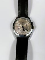 CORTEBERT: c.1950, a mechanical Braille watch , chromium plated case with silver dial, black hands