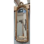 A gilt framed wall mirror; an old indenture (a.f.) etc.