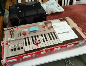 A vintage Bontempi Electric chord organ and an Epson Xp-710 scanner printer