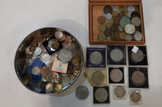 A collection of GB and European coinage including commemorative and others; a selection of GB and