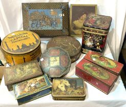 A selection of old tins.