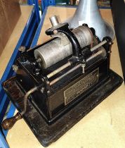 An oak cased Thomas Edison GEM Phonograph Serial 281387