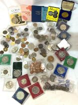 GB: a quantity of coins and crown pieces etc