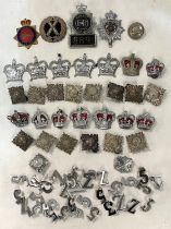 A selection of police and other badges; etc.