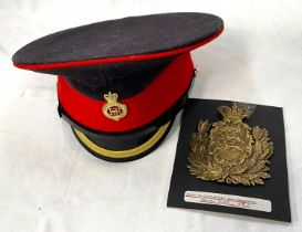 A helmet plate for the Duke of Lancaster' Own Yeomanry; a cavalry sergeant's cap