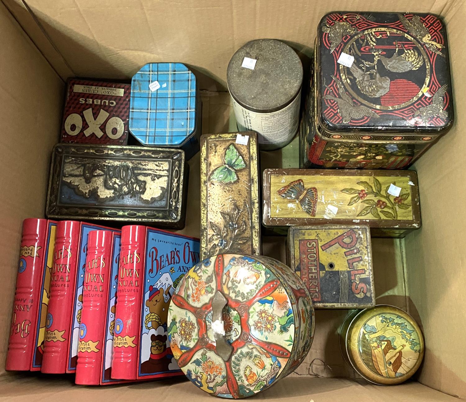 A selection of old tins etc.