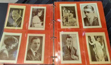 An album of 1920's Girls' Cinema postcards; Picture Show 1933 blotter and folder; cards; Woman's