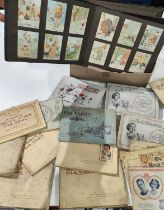 The London cigarette card album with large collection of Henry J Wix cards; another album with