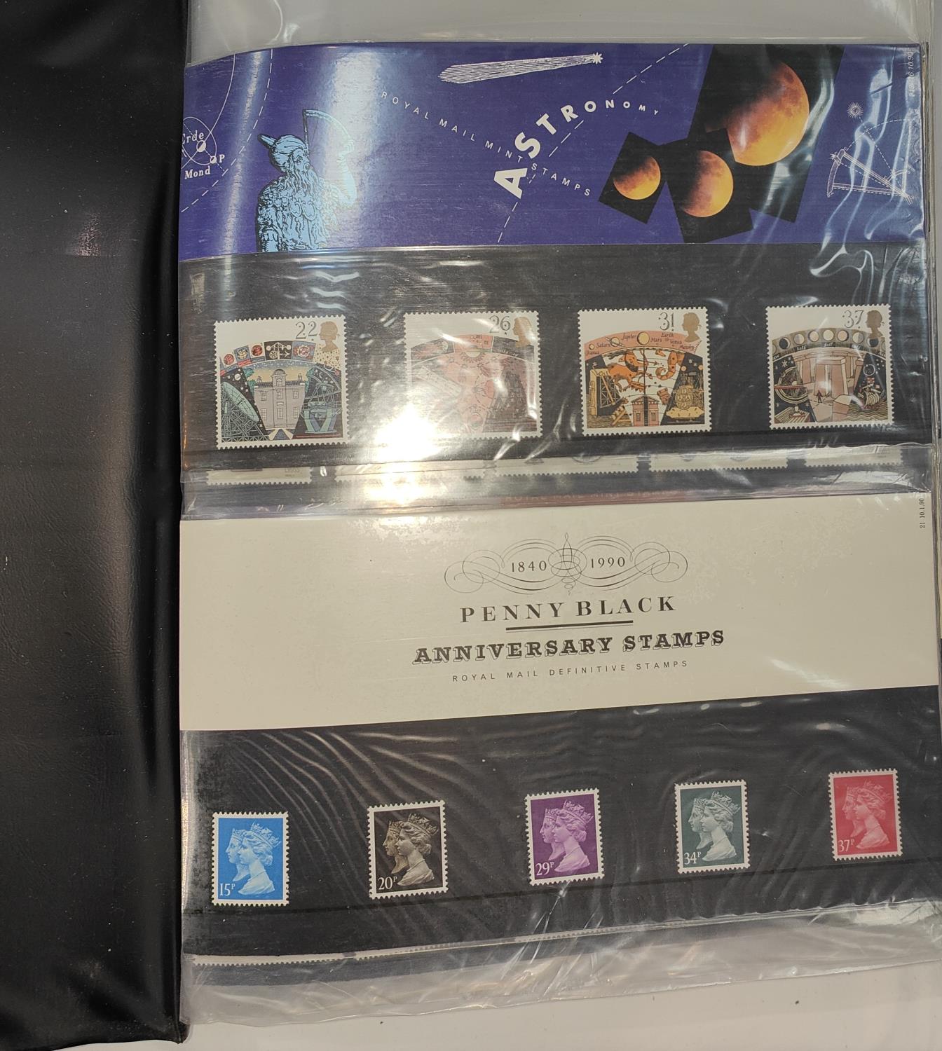 An album of GB presentation packs stamps (76 no packs)