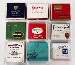 Top Hat American blend cigarette packets, 10 in pack; a selection of vintage cigarette packets, some