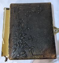 A Victorian leather photo album (spine a.f.)