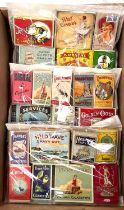 Twenty two picture cigarette packets:  King Stork; Trumpeter; Neptune Navy Cut; Island Queen; Salome
