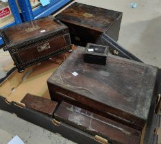 A selection of 19th century boxes