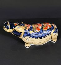 A Royal Crown Derby limited edition hippo, No. 722, length 21cm