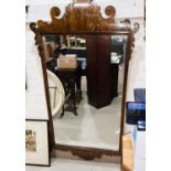 A very large Chippendale style mirror ht.147cm