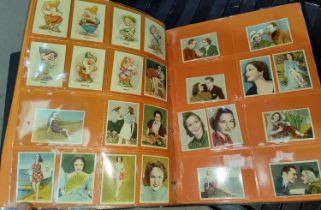 A 1920's/30's album of Westminster cigarette cards, cinema stars:  blank back, 1-49; Beautiful Women