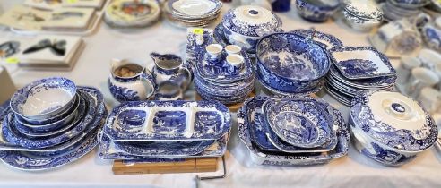 A large quantity of Copeland Spode's Italian dinner/teaware, with large covered soup tureen, stand