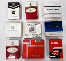 A large selection of vintage cigarette packets:  Sullivan Powell; Park Drive, Fribourg & Treyer;