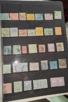 A collection of Victorian Australian stamps on two pages