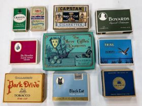 Twenty seven vintage picture/unusual cigarette packets:  Capstan Navy Cut; Trawler Navy Cut;