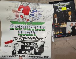 DAVENPORT THEATRE, STOCKPORT, A Sporting Night, poster 10th Nov. 1993 SIGNED by GEORGE BEST and