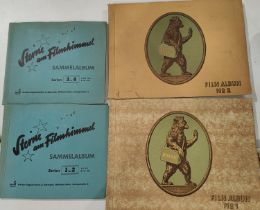 Two German Josetti cigarette card albums, No. 1 & No. 2, complete; 2 German Sterne am Filmhimmel