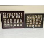 Four framed sets of cigarette cards