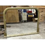 A gilt framed overmantle mirror. 48' wide