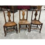 Two 19th century 'Clisset' chairs and a George III oak country side chair (3)