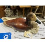 A Knysna carved decoy duck